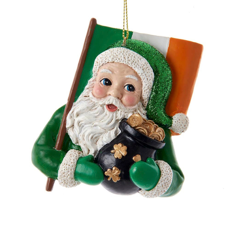 Irish Santa With Flag Ornament Bridgets Of Erin